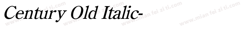 Century Old Italic字体转换